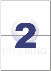 BLUERING Etikett címke, 210x148mm, 100 lap, 2 címke/lap Bluering® (BRET112) - tintasziget