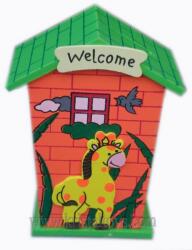  Касичка къщичка с животно Welcome