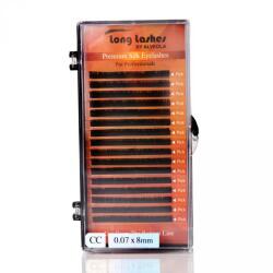 Long Lashes Extreme Volume Selyem műszempilla CC/0, 07-08mm (LLEVSCC8070008) - alveolashop