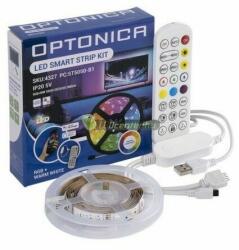  RGB+WW 60 LED/m usb tv okos háttérvilágítás, 5V, 8W, 2m, wifi, RGB vezérlővel, Google és Alexa kompatibilis