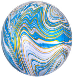 Balloons4party Balon folie orbz sfera albastru degrade marble 45 cm