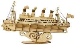 Rokr Puzzle 3D , Cruise Ship, Lemn, ROKR, 145 piese