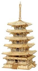 Rokr Puzzle 3D , Pagoda cu cinci etaje, Lemn, ROKR, 275 piese