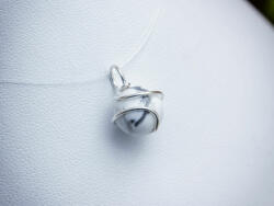 R. M. ékszer Howlit ezüst színű drót medál (12551-PK)