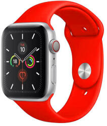 SmartWatcherz Szilikon Apple Watch Szíj Élénk Piros, M/L, 42, 44, 45, 49mm (8812-33585)
