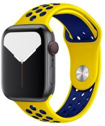 SmartWatcherz Szilikon Sport Apple Watch Szíj Sárga-Midnight Blue, S/M, 38, 40, 41mm (10399-12109)