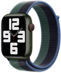 SmartWatcherz Szövet Apple Watch Szíj Éjfekete-Eukaliptusz, 42, 44, 45, 49mm (8712-47722)