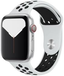 SmartWatcherz Szilikon Sport Apple Watch Szíj Fehér-Fekete, M/L, 38, 40, 41mm (10399-10423)
