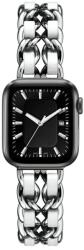 SmartWatcherz Ladies Rozsdamentes Acél Apple Watch Szíj Ezüst - Fehér, 38, 40, 41mm (39604-39610)