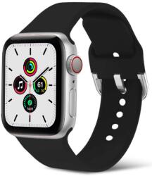 SmartWatcherz Csatos Szilikon Apple Watch Szíj Fekete, 42, 44, 45, 49mm, S/M (23396-23404)