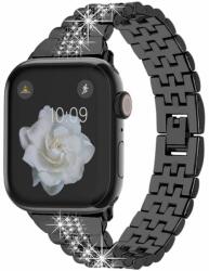SmartWatcherz Luxor Rozsdamentes Acél Apple Watch Szíj Fekete, 42, 44, 45, 49mm (50068-50077)