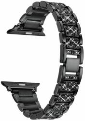 SmartWatcherz Diamond Steel Rozsdamentes Acél Apple Watch Szíj Fekete, 38, 40, 41mm (9548-9561)