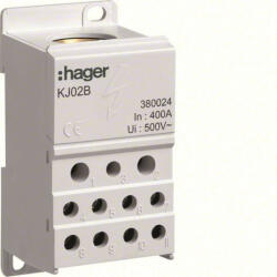 Hager Szigetelt elosztó blokk, 1P, 400A, 1x150mm2 + 2x25 + 5x16 + 4x10mm2 (KJ02B) (KJ02B)