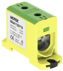 MOREK OTL150 Fővezetéki sorkapocs, 1xAl/Cu 25-150, 1500V, zöld/sárga (MAA1150Y10) (MAA1150Y10)