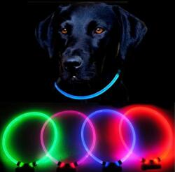 Reedog Full Light világító nyakörv kutyáknak - rózsaszín - M