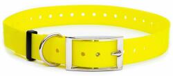 Dogtrace Műanyag nyakörv gyűrűvel, sárga, 25 mm x 70 cm