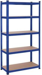 SONGMICS Nagy teherbírású fém tárolópolc, 5 szintes salgó polc 180x90x40, kék (GLR040Q01)