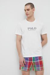 Ralph Lauren pamut pizsama felső fehér, nyomott mintás - fehér XL - answear - 14 990 Ft