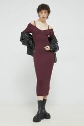 Abercrombie & Fitch ruha bordó, midi, testhezálló - burgundia XL - answear - 21 990 Ft