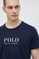 Ralph Lauren pamut pizsama felső sötétkék, nyomott mintás - sötétkék L