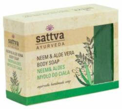 SATTVA Ajurvédikus kézműves szappan neem és aloe vera 125 g