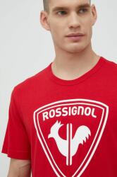 Rossignol pamut póló piros, nyomott mintás, RLKMY04 - piros S