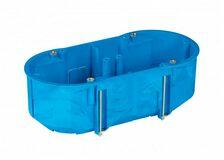 SIMET Gipszkarton doboz 2-es ovális 140mm 68mm x 63mm-átmérő műanyag kék Multibox2 P2x60D SIMET - 32092203 (32092203)