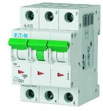 Eaton Kismegszakító 3P 13A C-jelleg 400V AC 10kA/60898 3M PL7-C6/3 EATON - 263406 (263406)