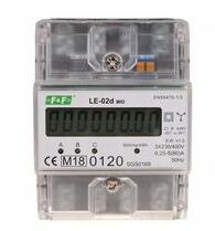 F&F Sorolható fogyasztásmérő 3F LCD MID impulzusadós 63A direkt elektronikus LE-02d F&F Filipowski - LE-02D (LE-02D)
