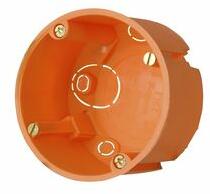 Kopp Gipszkarton szerelvénydoboz 1-es kerek 68mm-átmérő műanyag narancs csavarral Kopp - 346700004 (346700004)
