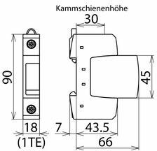 DEHN Túlfeszültség-korlátozó DEHNguard C 1P T2 TNC TN-S TN-C-S TT TN 230V/AC 40kA 1M DG S 275 DEHN - 952070 (952070)