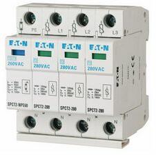 Eaton Túlfeszültség-levezető dugaszolható 3P+N T2 TN-S TN-C-S TT IT TN 280V/AC 4M SPCT2-280-3+NPE EATON - 167620 (167620)