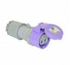 PCE Ipari dugalj lengő 2P 16A 20-25V(50+60Hz) ibolya egyenes IP44 műanyag csavaros Twist PCE - 262v (262v)