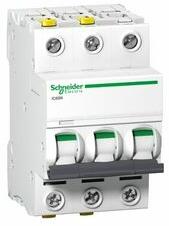 Schneider Kismegszakító 3P 13A C-jelleg 400V AC/DC 6kA/60898 20kA/60947 Acti9 iC60N Schneider - A9F04313 (A9F04313)