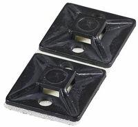 HAUPA Kötegelő talp öntapadós és csavarozható 28x28x4, 8 mm fekete négy oldalt fűzhető Haupa - 262163 (262163)