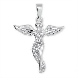 Brilio Silver Pandantiv de argint Înger cu cristale 446 001 00379 04