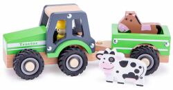 New Classic Toys - Tractor cu trailer si animale (NC11941)