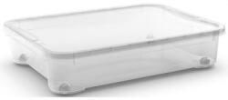  Cutie de depozitare de plastic cu capac, transparent, 54 l M122047