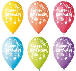  Léggömb, 30 cm, "Happy Birthday", bohócos (PT11PRBOH) - iroda24