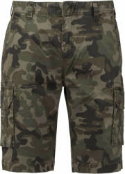 Kariban Férfi rövid nadrág Kariban KA754 Men'S Multipocket Bermuda Shorts -52, Olive Terepmintás Camouflage