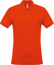 Kariban Férfi galléros póló Kariban KA254 Men'S Short-Sleeved piqué polo Shirt -S, Orange
