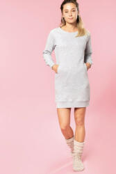 Kariban Női Kariban KA493 Organic Fleece Lounge Dress -M, Light Grey Heather