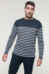 Kariban Férfi pulóver Kariban KA989 Men'S Sailor Jumper -M, Striped Navy/Off White