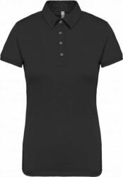 Kariban Női galléros póló Kariban KA263 Ladies' Short Sleeved Jersey polo Shirt -L, Black