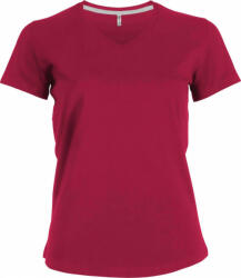 Kariban Női póló Kariban KA381 Rövid Ujjú v-nyakú póló -M, Fuchsia