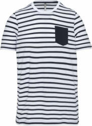 Kariban Gyerek póló Kariban KA379 Kids' Striped Short Sleeve Sailor T-Shirt With pocket -12/14, Striped White/Navy