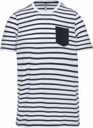 Kariban Gyerek póló Kariban KA379 Kids' Striped Short Sleeve Sailor T-Shirt With pocket -12/14, Striped White/Red