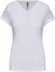 Kariban Női póló Kariban KA3015 Rövid Ujjú v-nyakú póló -M, White