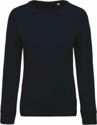 Kariban Női pulóver Kariban KA481 Ladies’ Organic Cotton Crew neck Raglan Sleeve Sweatshirt -S, Navy