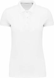 Kariban Női galléros póló Kariban KA2001 Ladies' Supima® Short Sleeve polo Shirt -XS, White
